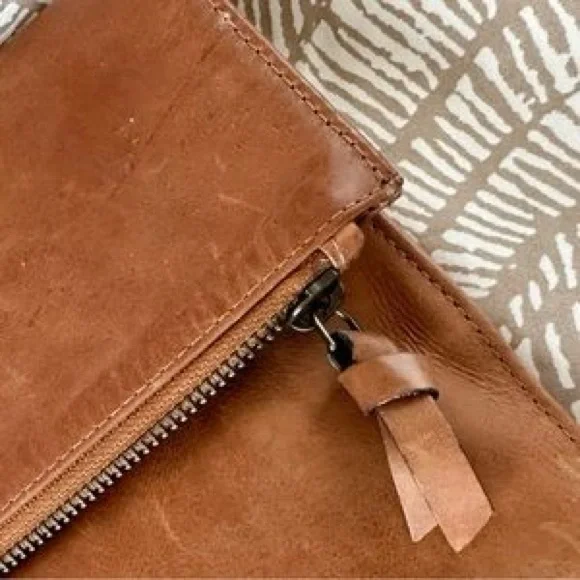 Spell and the Gypsy Collective - The Girl Friday Distressed Tan Leather Clutch - Picture 2 of 8